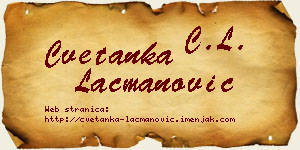 Cvetanka Lacmanović vizit kartica